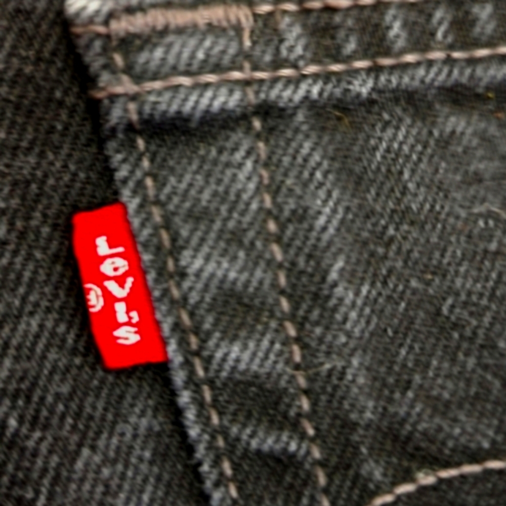 Levi Strauss Boys Black Jeans Denim Black Washed Slim Size 16 W26 L28 - Picture 8 of 12